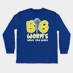 Big Worm's Ice Cream What Chu Want? - Hello Summer Sea Kids Long Sleeve T-Shirt